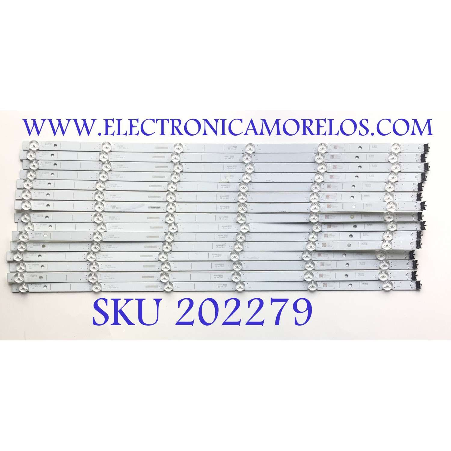 KIT DE LED'S PARA TV SONY (INCOMPLETO SOLO 15 PIEZAS) / NUMERO DE PARTE 1-007-328-31 / 20LS65 / 278-001A0 / VC0930CF / PANEL'S YDF065DND01 / YDBM065DCS11 / MODELOS XBR-65X900H / XBR65X900H / XR-65X90J / NOTA IMPORTANTE:KIT CONSTA DE 16 PIEZAS EN TOTAL